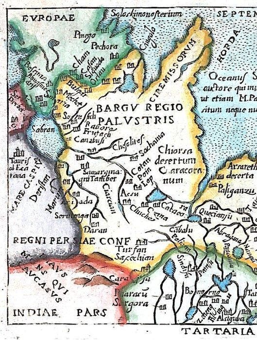 Bering Strait - Alaska, Siberië; Ortelius / Turrini -, Livres, Atlas & Cartes géographiques