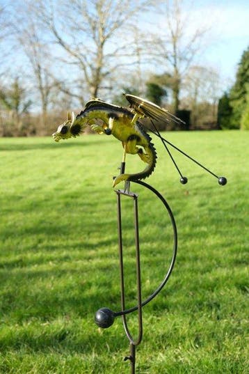 Decoratief ornament - Garden Stall Golden Flying Dragon