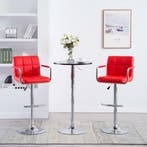 vidaXL Barstoelen 2 st kunstleer rood, Verzenden, Nieuw