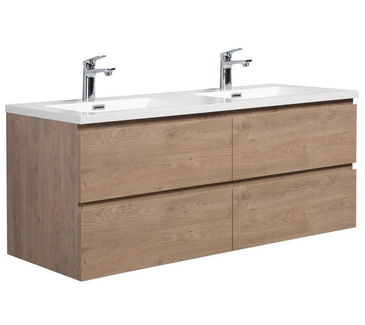 Badkamermeubel Set Angela 140cm Kastanje Eiken Badmeubel, Maison & Meubles, Salle de bain | Meubles de Salle de bain, Envoi