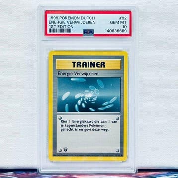 Pokémon Graded card - Energie Verwijderen 92 1st Edition -, Hobby & Loisirs créatifs, Jeux de cartes à collectionner | Pokémon