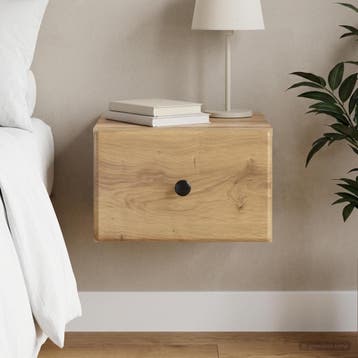 vidaXL Muurbevestigde Nachttafel Artisanaal eiken 34,5 x 33, Verzenden, Nieuw