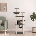 vidaXL Kattenmeubel met sisal krabpalen 141 cm donkergrijs, Verzenden, Nieuw