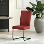 Leren eetkamerstoel Dry - Toledo Red (rood) - Sledepoot, Huis en Inrichting, Stoelen, Nieuw, Leer, Ophalen of Verzenden, Modern