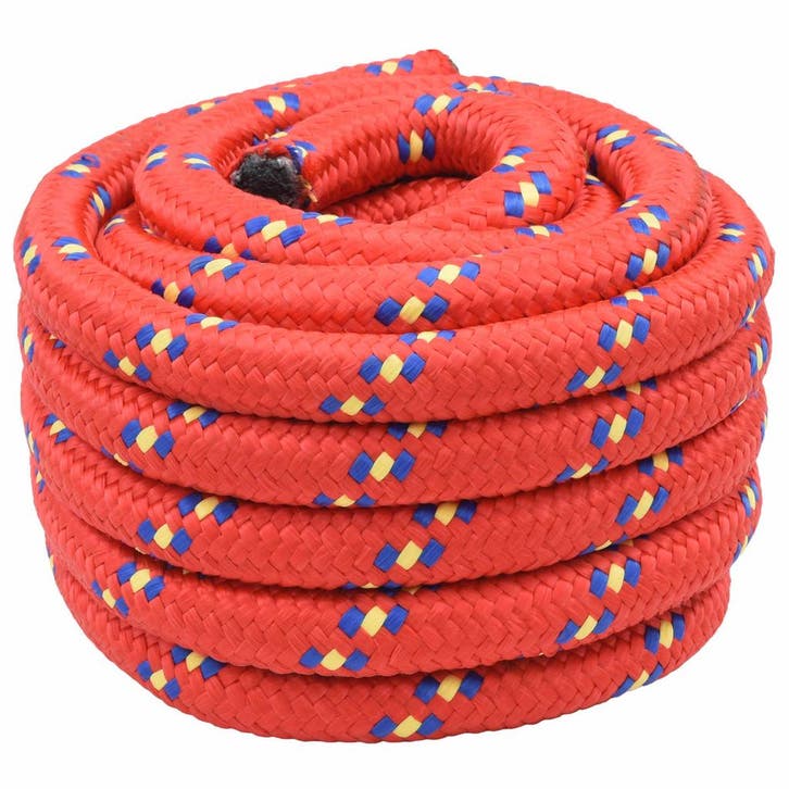 vidaXL Boottouw 10 m 4 Rood PP, Bricolage & Construction, Quincaillerie & Fixations, Envoi