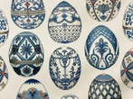 Tissu Artistique Œufs Impériaux Bleus – Style Fabergé &, Antiquités & Art
