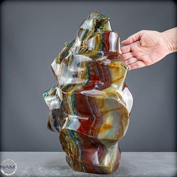 Massieve 19 kg Ocean-Jaspis Flamme – expressieve natuurkunst, Verzamelen