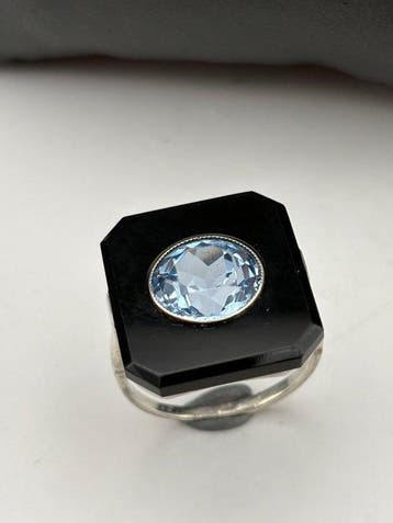 Sans prix de réserve - Bague Argent - Onyx en spinelle, Nieuw