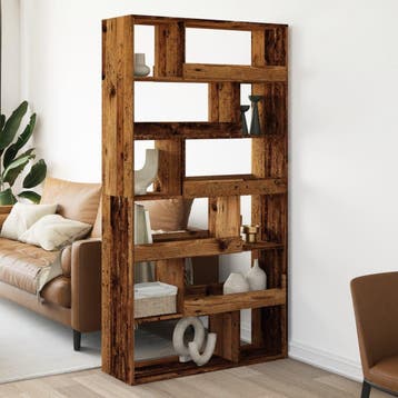 vidaXL Kamerscherm 100x33x187,5 cm bewerkt hout oud, Verzenden