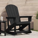 vidaXL Adirondack Schommelstoel Zwart 92 x 73,5 x 92 cm HDPE, Verzenden, Nieuw