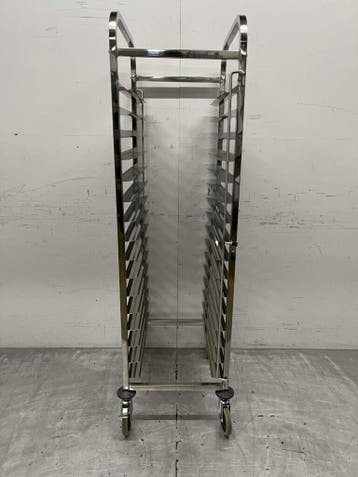 Chariot à feuilles en acier inoxydable 16 x 60/40 cm 173 cm, Verzenden