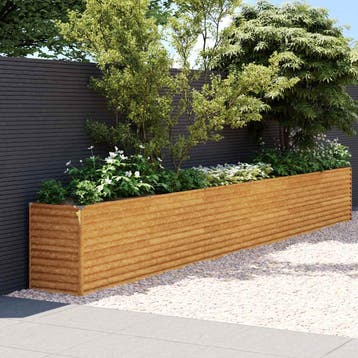 vidaXL Verhoogde tuinbak 578x50x69 cm cortenstaal, Tuin en Terras, Verzenden, Nieuw