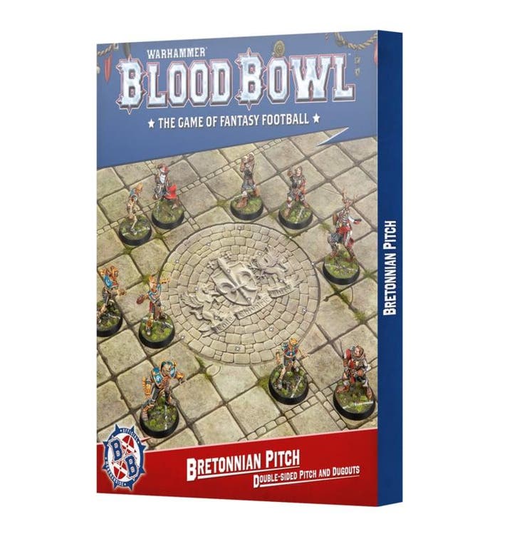 Blood Bowl Bretonnian team pitch and dugouts (Warhammer, Hobby en Vrije tijd, Wargaming, Ophalen of Verzenden