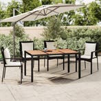 vidaXL Tuintafel met houten blad poly ratten en acaciahout, Verzenden, Nieuw