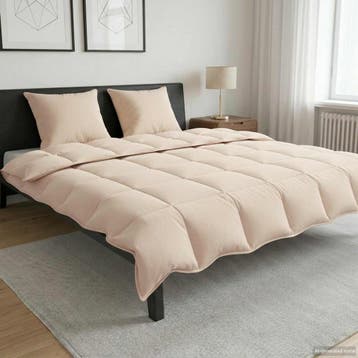 vidaXL Winter dekbed Beige 240 x 220 cm 100% Natuurlijke, Verzenden, Nieuw