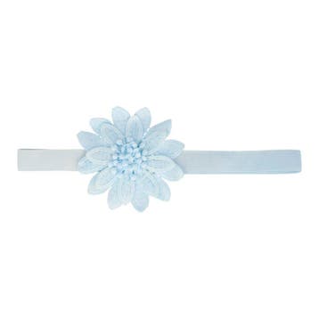 Haarband Bloem - Gehaakt 10cm - Pastel – Blauw, Handtassen en Accessoires, Nieuw