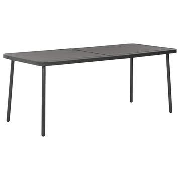vidaXL Tuintafel 180x83x72 cm staal donkergrijs, Verzenden, Nieuw