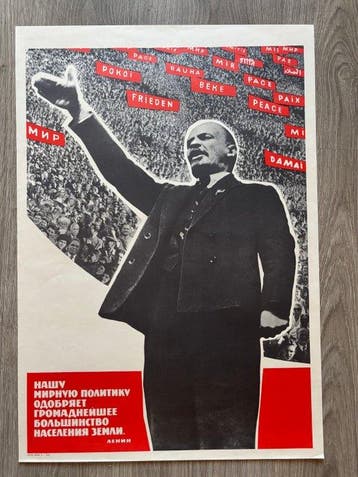 URSS Lenin - Manifesto sovietico – Propaganda Lenin e la