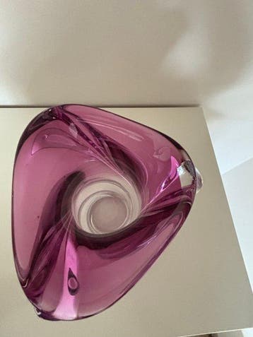 Val Saint Lambert - René Delvenne - Vase - Mulette - Cristal