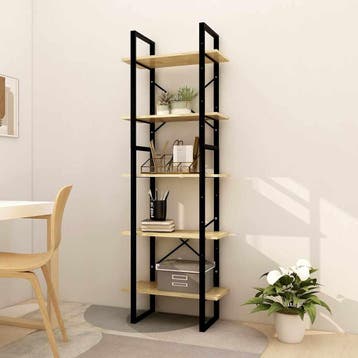 vidaXL Boekenkast met 5 schappen 60x30x175 cm massief, Verzenden