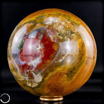 Boule naturelle de jaspe océan Des teintes pastel douces