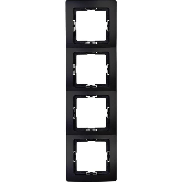 KOPP Afdekraam Paris HK05 4voudig Mat Zwart, Doe-het-zelf en Bouw, Elektriciteit en Kabels, Nieuw, Verzenden