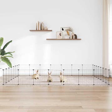 vidaXL Huisdierenkooi met deur 28 panelen 245x245x35 cm, Dieren en Toebehoren, Verzenden, Nieuw