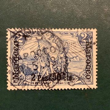Duits postkantoor in Marokko 1900 - 2,5 Peseta op 2 Mark -, Gestempeld