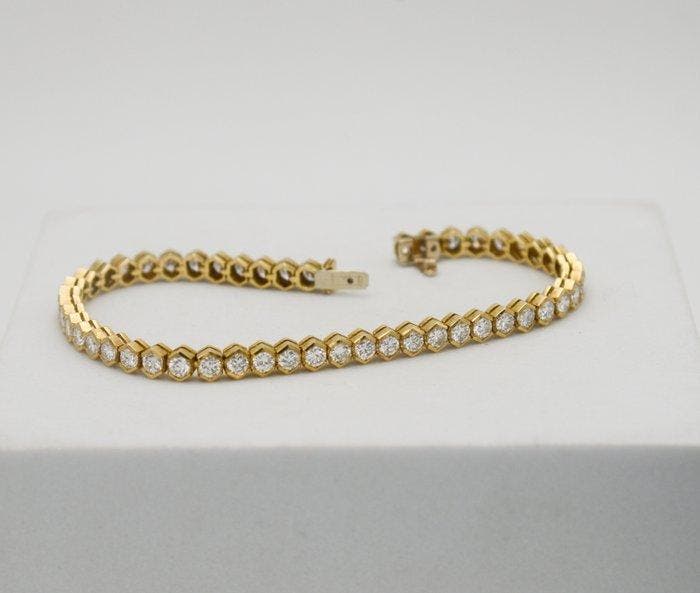 Bracelet - 18 carats Or jaune Diamant (Naturelle), Bijoux, Sacs & Beauté, Bijoux anciens