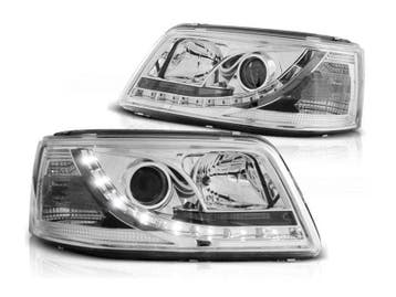 LED DRL koplampen Chrome geschikt voor VW T5, Auto-onderdelen, Verzenden, Nieuw, Volkswagen