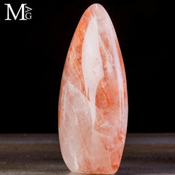 Golden Healer Quartz Flame - Hematoid Quartz - Hauteur : 143, Collections, Minéraux & Fossiles