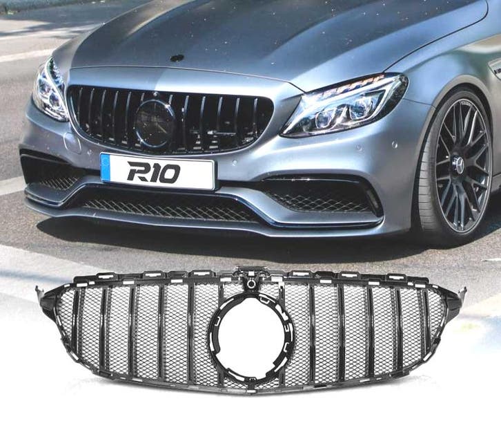 CALANDRE MERCEDES W205 18-21 LOOK SPORT NOIR BRILLANT, Auto-onderdelen, Carrosserie, Verzenden