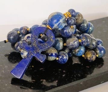 Lapis lazuli - Halsketting - Divin et Royal - Ankh-kruis