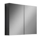Spiegelkast Cuba 90 x 16 x 70 cm Zwart Spiegelkast Badkamer, Verzenden, Nieuw