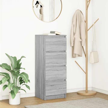 vidaXL Dressoir 37,5x35x99 cm spaanplaat grijs sonoma, Huis en Inrichting, Kasten | Dressoirs, Verzenden, Nieuw