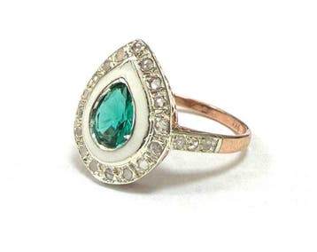Zonder minimumprijs - Ring - 9 kt. Zilver, Roségoud Spinel -, Nieuw