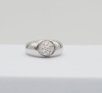 Ring - 18 karaat Witgoud Diamant (Natuurlijk), Nieuw