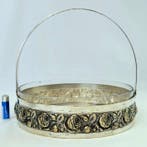 Jugend, Rose Relief - Bol - Plaqué(e) argent, Verre, Antiquités & Art