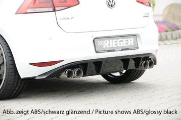Rieger diffuser | geschikt voor VW Golf 7 GTI, GTE, GTD tot, Verzenden