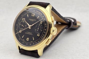 Chronographe Suisse - Cal. Landeron 48 - Plaquê Ouro -, Nieuw