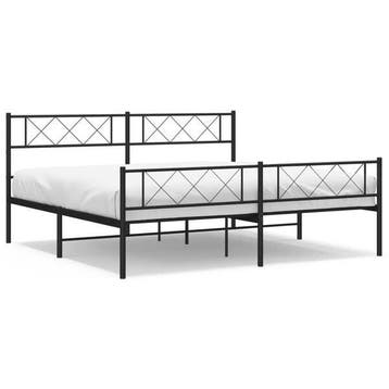 Bedframe metaal 200x200 - 35% korting: Retour deal!, Huis en Inrichting, Verzenden, Zwart, Klassiek, elegant en tijdloos, Tweepersoons