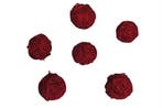 Rotan Stro Bal Rood dia 4 cm 15 stuks, Nieuw