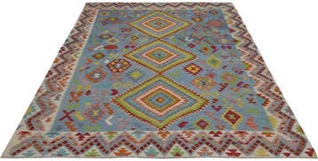 Handgeweven Designer Kelim – Afghan Design - Kelim - 289 cm