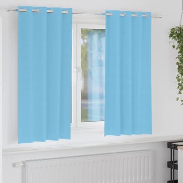 vidaXL Blackout Gordijnen met Ringen 2 st Lichtblauw 175 x, Verzenden, Nieuw