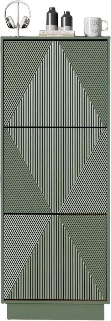Schoenenkast - Schoenenrek - 50x24x131 cm - Groen - UEV, Verzenden, Nieuw