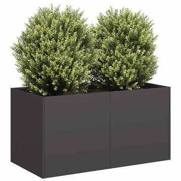vidaXL Plantenbak 80x40x40 cm koudgewalst staal zwart, Verzenden