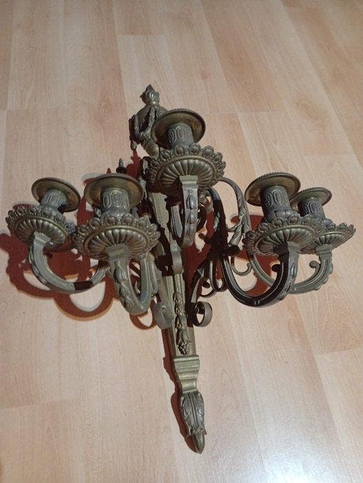 Wandlamp (2) - Brons - Set van twee wandlampen, Antiquités & Art, Curiosités & Brocante