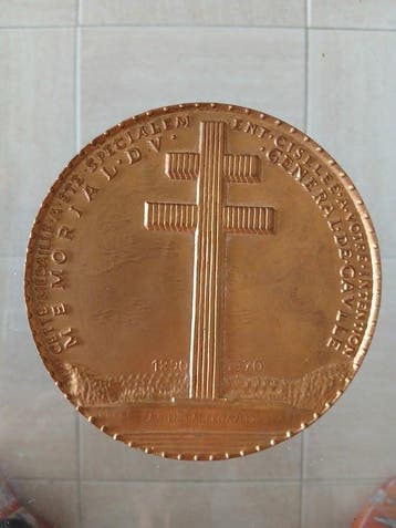 Frankrijk. Médaille en bronze Général de Gaulle 1970