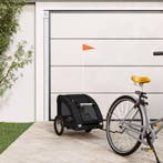 vidaXL Hondenfietstrailer oxford stof en ijzer zwart, Verzenden, Nieuw