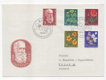 Zwitserland - Twee eerste-dag enveloppes FDC Pro Juventute, Postzegels en Munten, Gestempeld